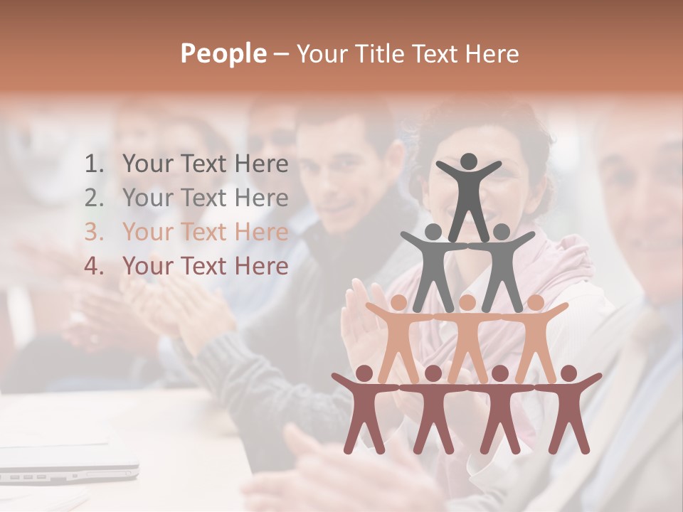 Floral Blue People PowerPoint Template