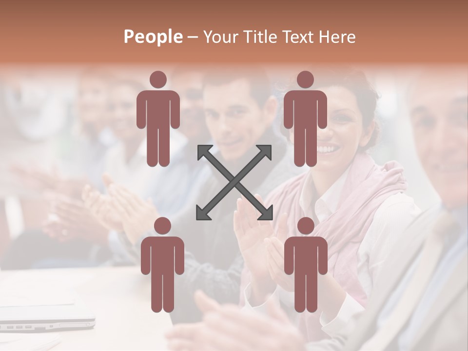 Floral Blue People PowerPoint Template