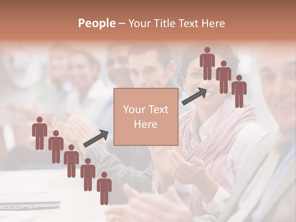 Floral Blue People PowerPoint Template