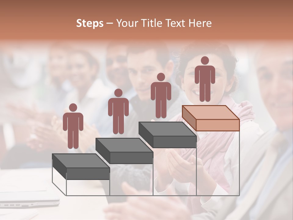 Floral Blue People PowerPoint Template