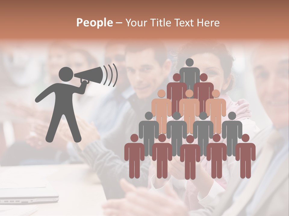 Floral Blue People PowerPoint Template