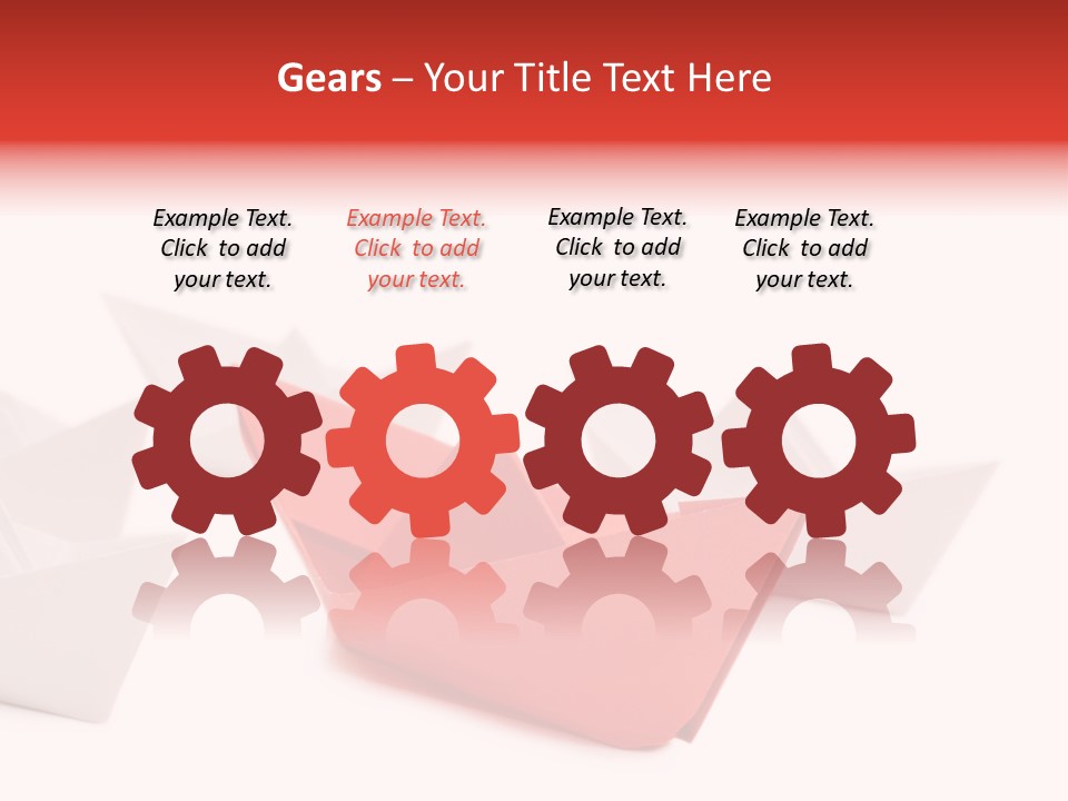 A Red Origami Boat On A White Background PowerPoint Template