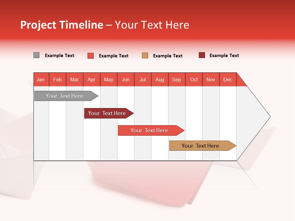 A Red Origami Boat On A White Background PowerPoint Template