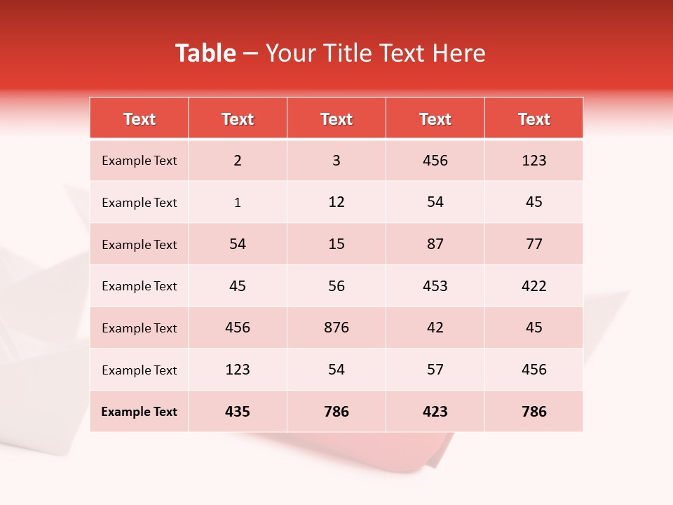 A Red Origami Boat On A White Background PowerPoint Template