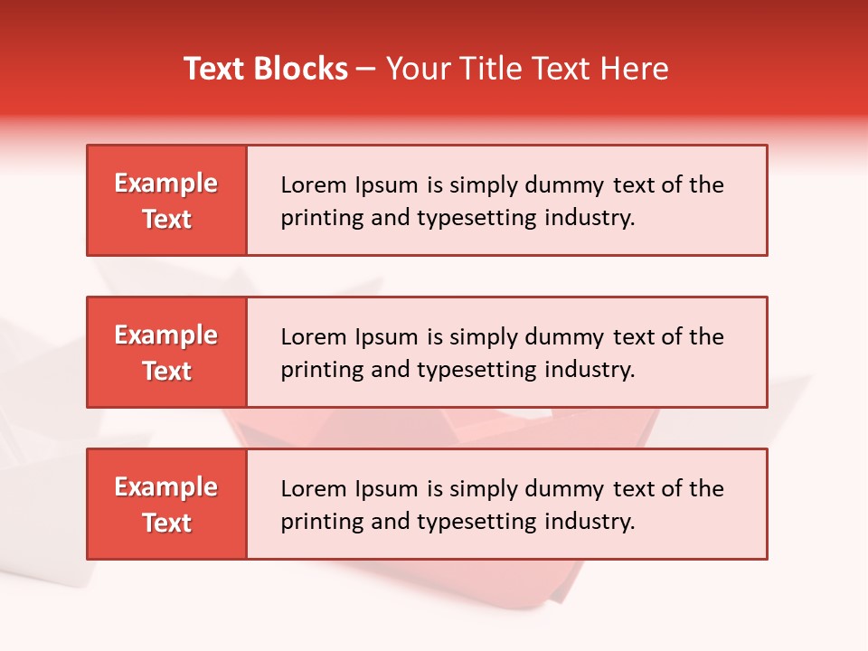 A Red Origami Boat On A White Background PowerPoint Template