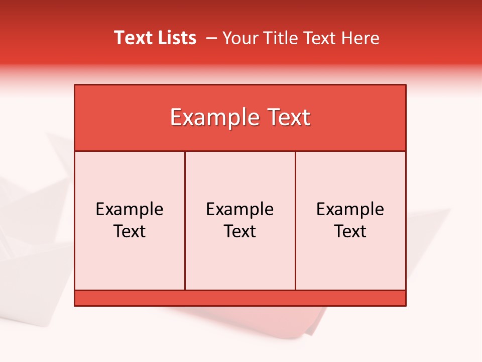 A Red Origami Boat On A White Background PowerPoint Template