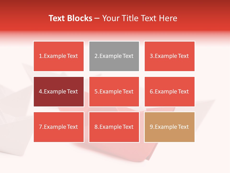 A Red Origami Boat On A White Background PowerPoint Template