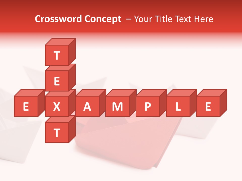 A Red Origami Boat On A White Background PowerPoint Template