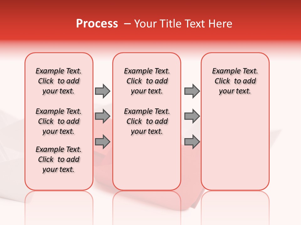 A Red Origami Boat On A White Background PowerPoint Template