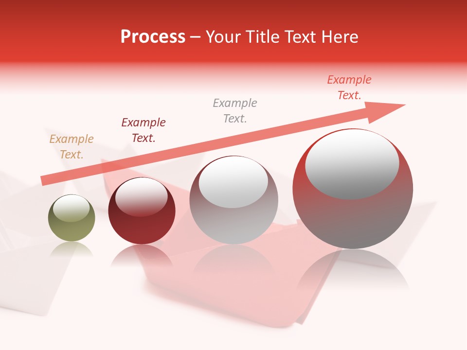 A Red Origami Boat On A White Background PowerPoint Template