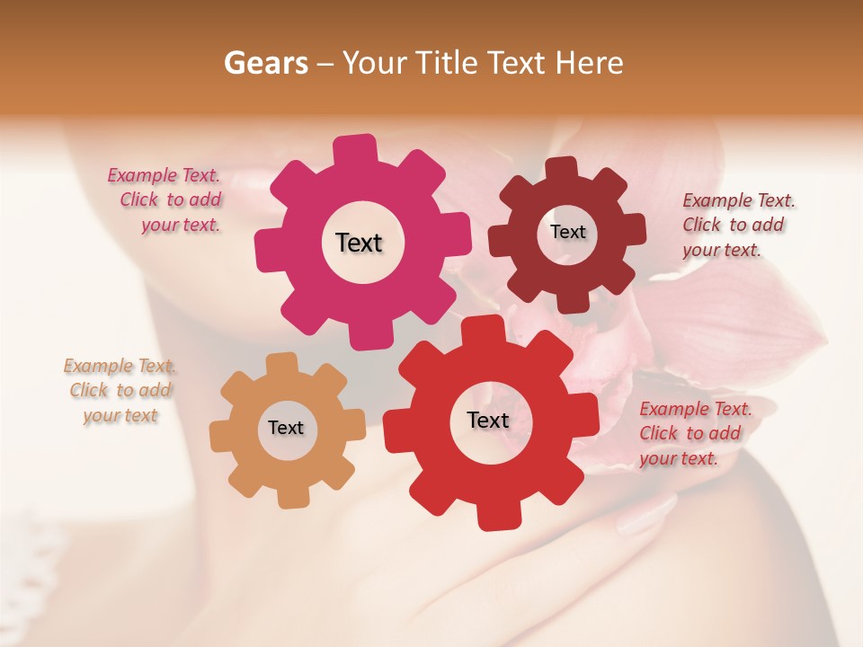 Floral Blue People PowerPoint Template