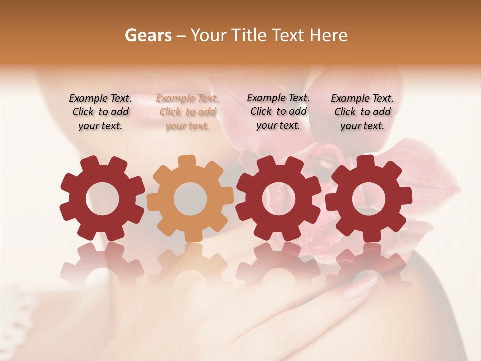 Floral Blue People PowerPoint Template