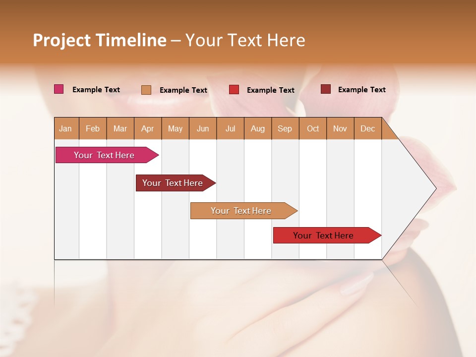 Floral Blue People PowerPoint Template