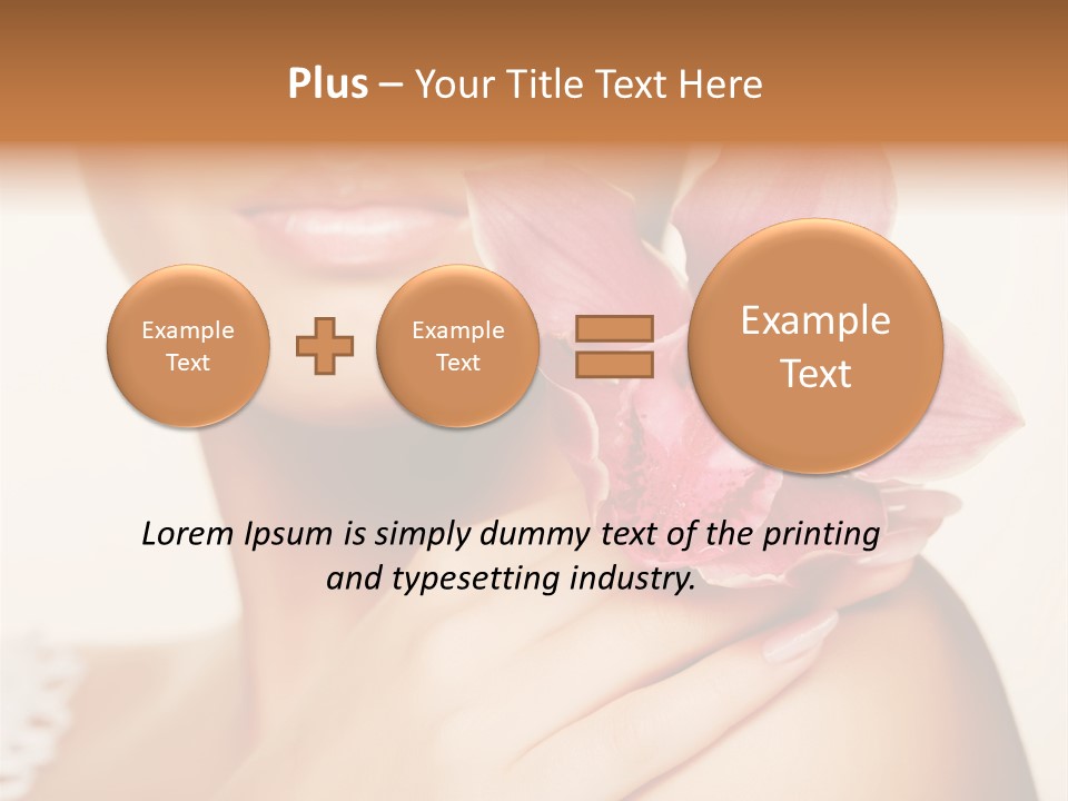 Floral Blue People PowerPoint Template