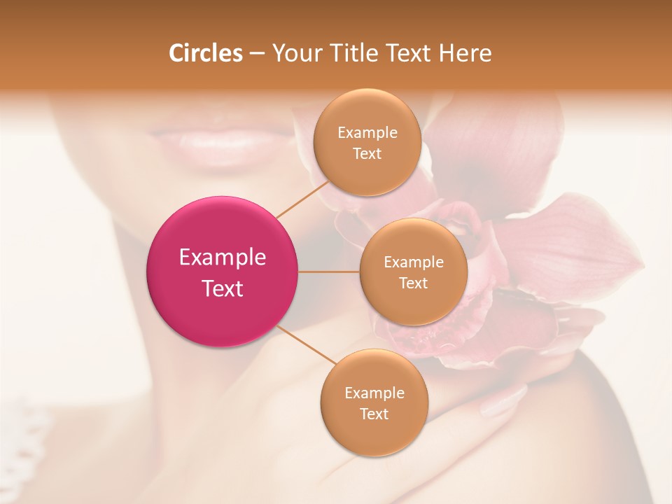 Floral Blue People PowerPoint Template