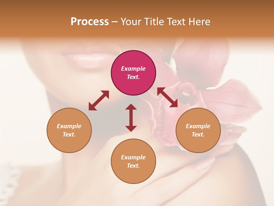 Floral Blue People PowerPoint Template