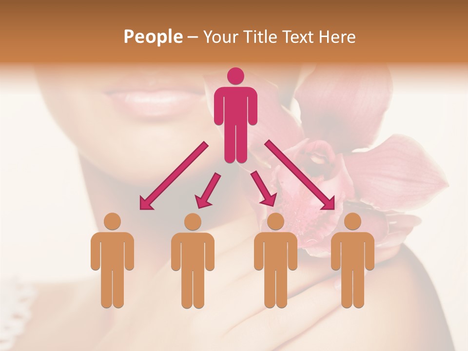 Floral Blue People PowerPoint Template