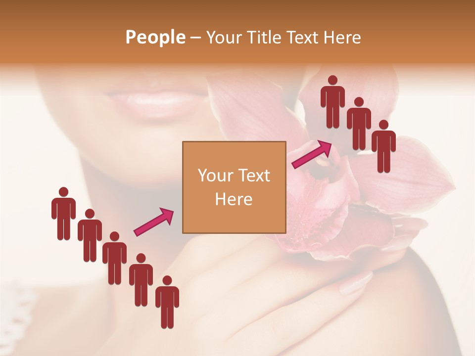 Floral Blue People PowerPoint Template