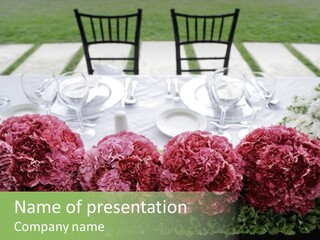 White Interior Dinner PowerPoint Template