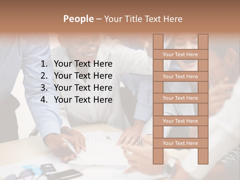 Caucasian White Isolated PowerPoint Template