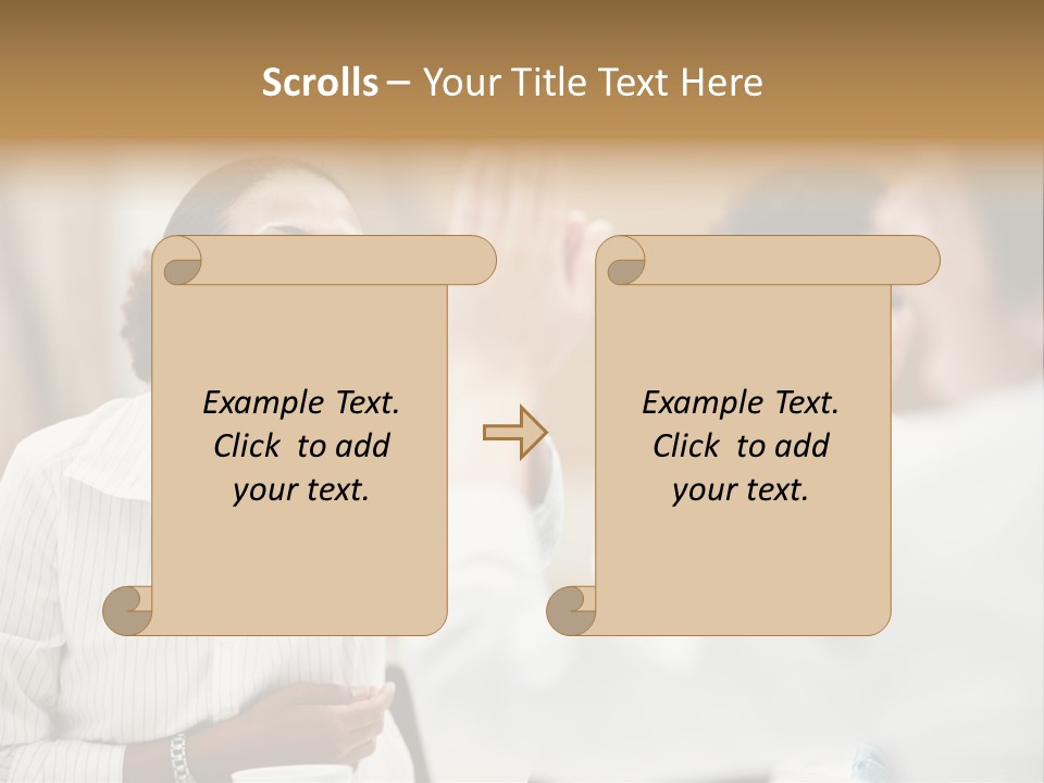 Two Fall Mother PowerPoint Template