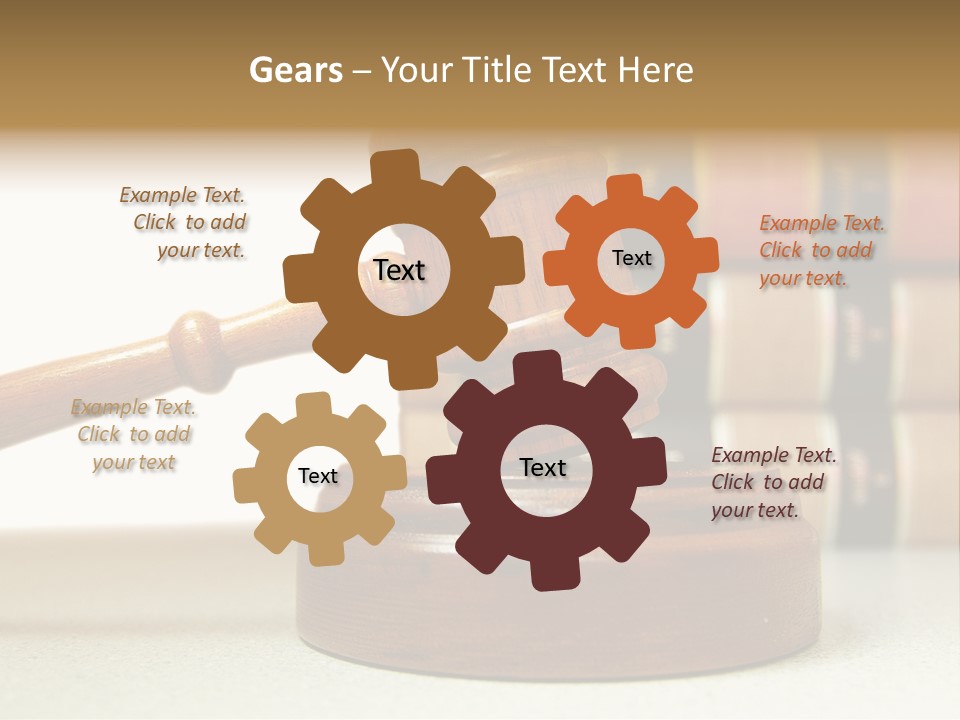 Official Wooden Lawbook PowerPoint Template