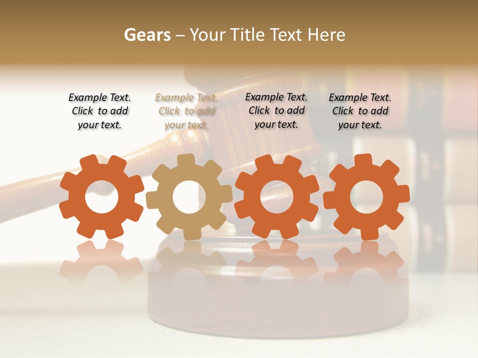 Official Wooden Lawbook PowerPoint Template