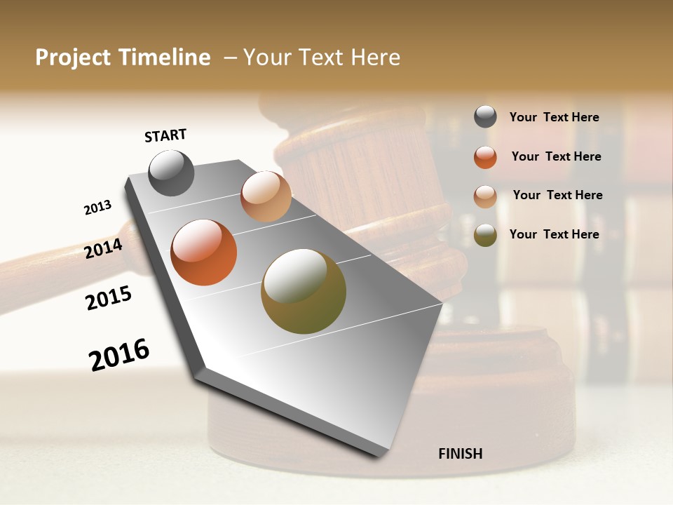 Official Wooden Lawbook PowerPoint Template