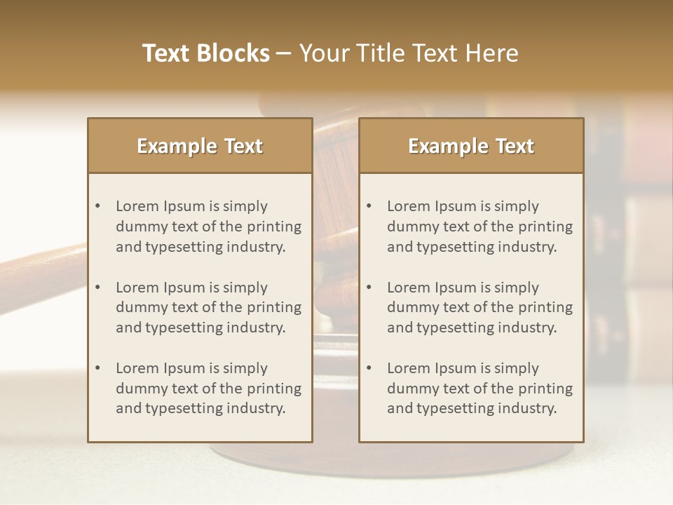 Official Wooden Lawbook PowerPoint Template