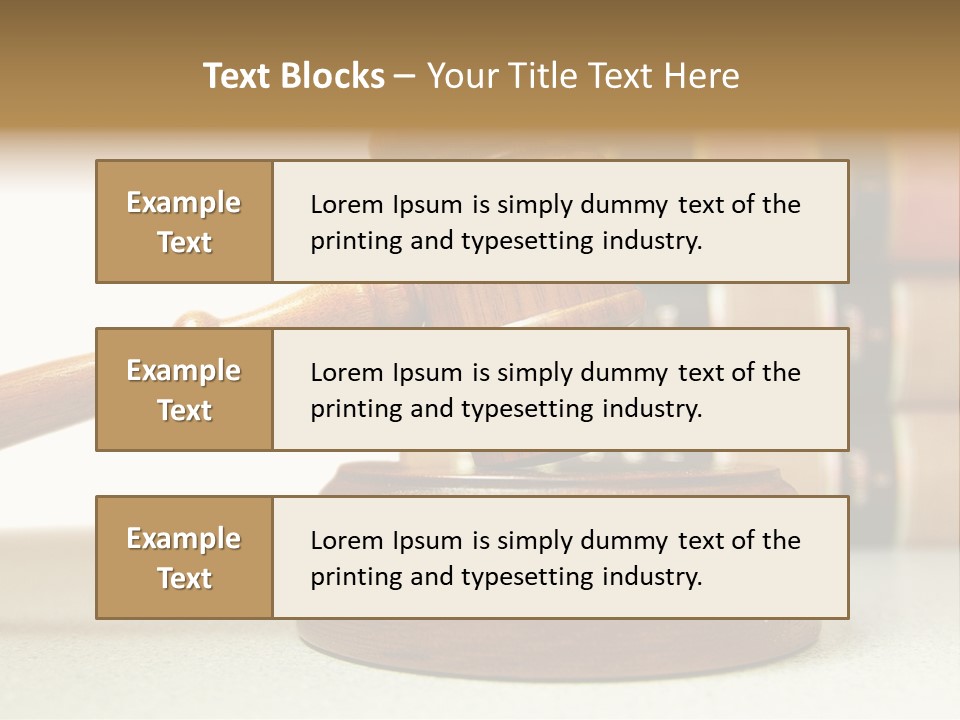 Official Wooden Lawbook PowerPoint Template