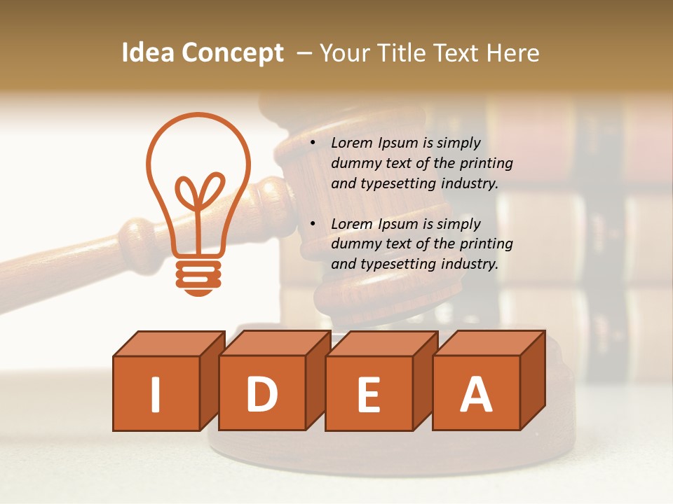 Official Wooden Lawbook PowerPoint Template