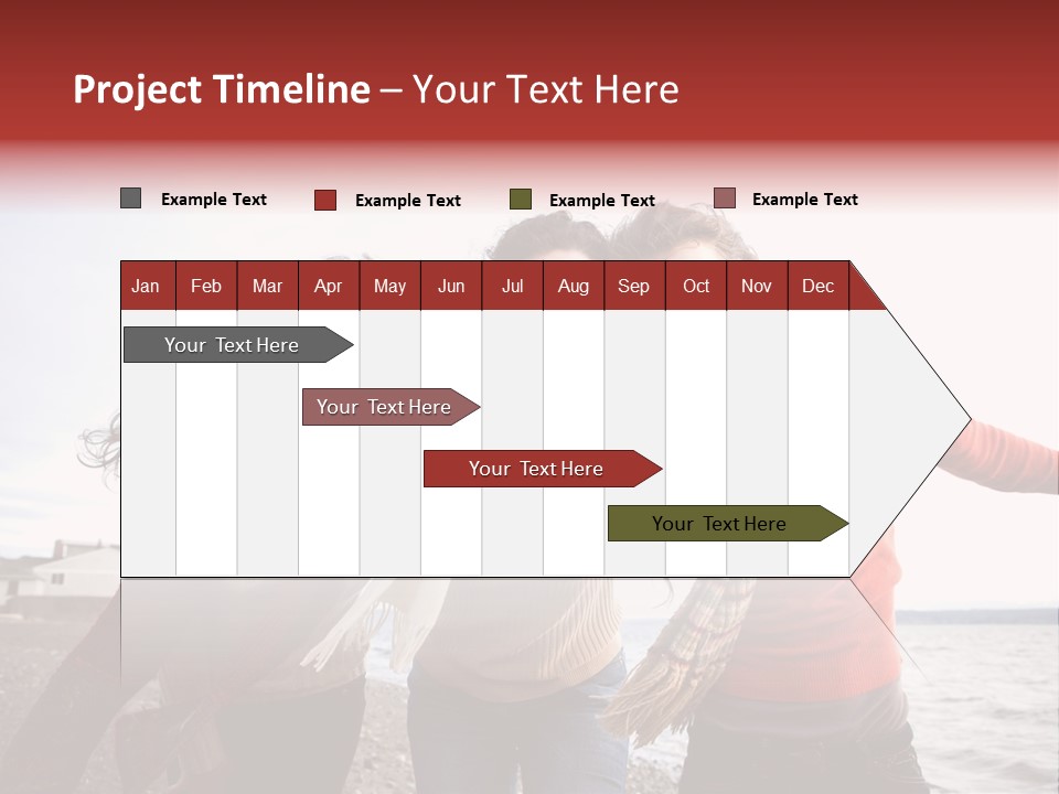 Family Sisterhood Beach PowerPoint Template