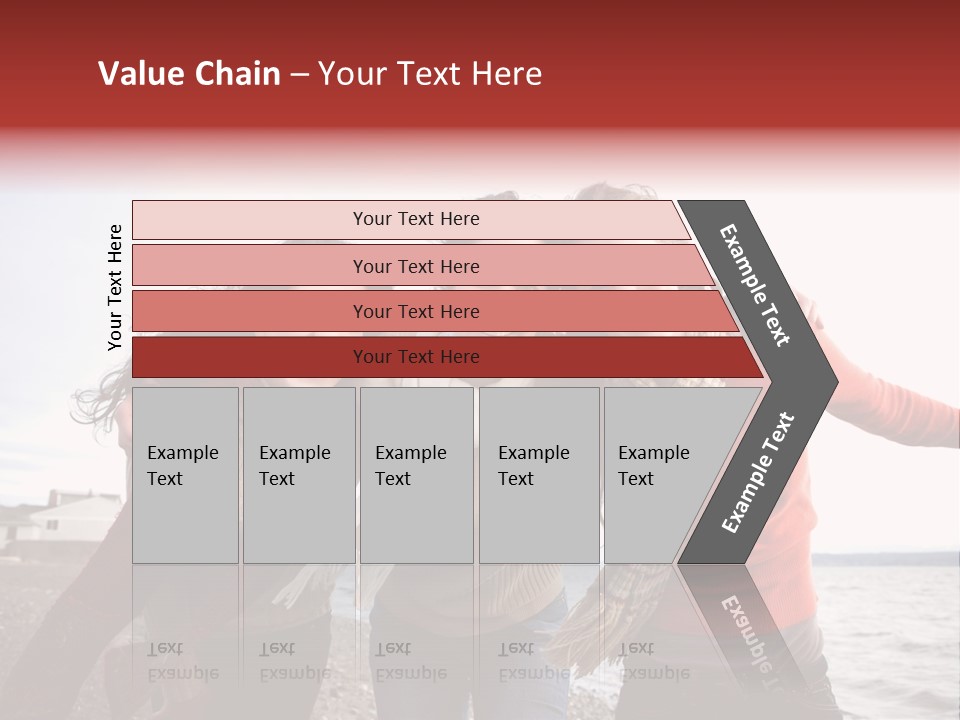 Family Sisterhood Beach PowerPoint Template