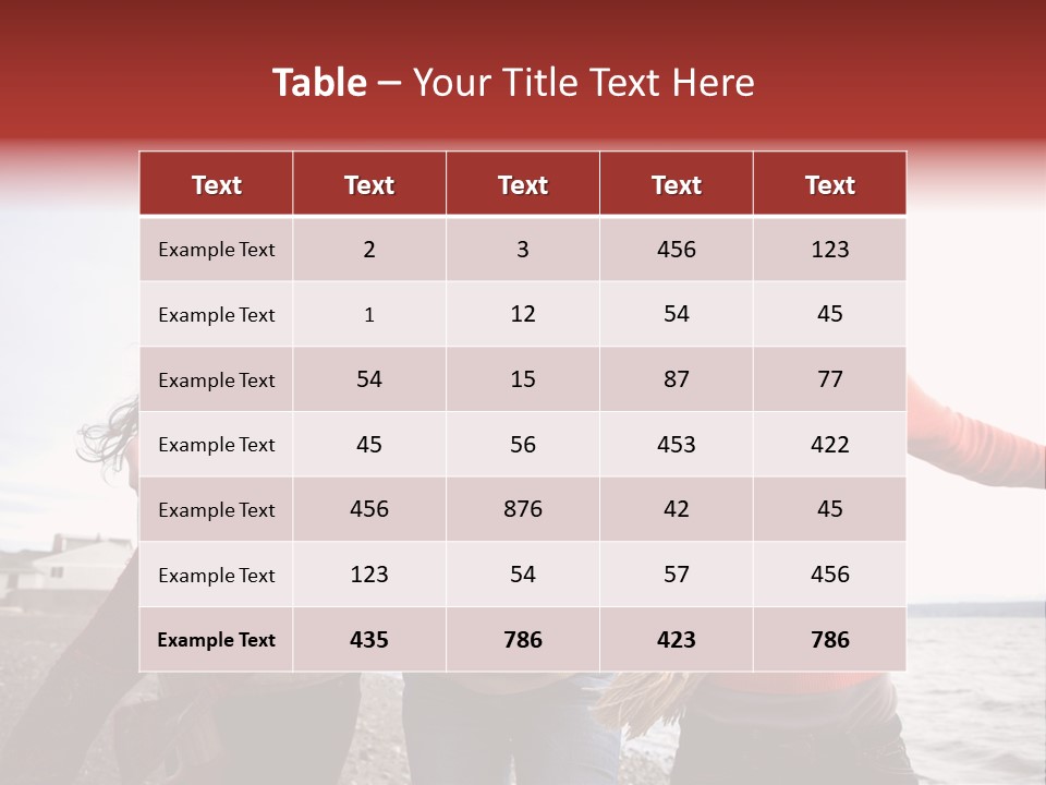 Family Sisterhood Beach PowerPoint Template