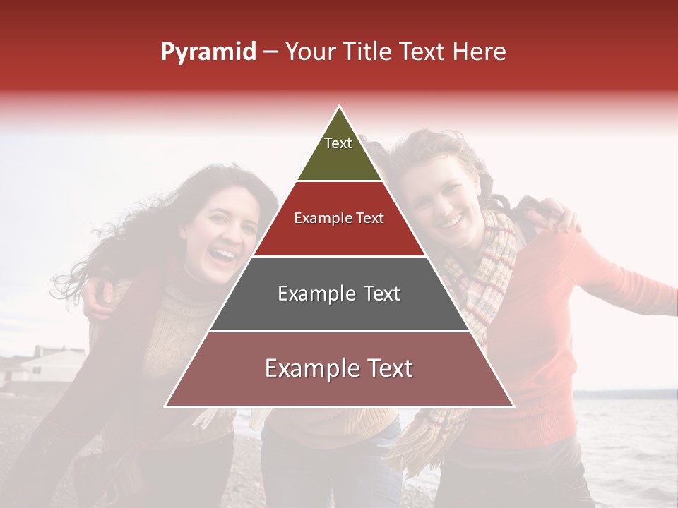 Family Sisterhood Beach PowerPoint Template