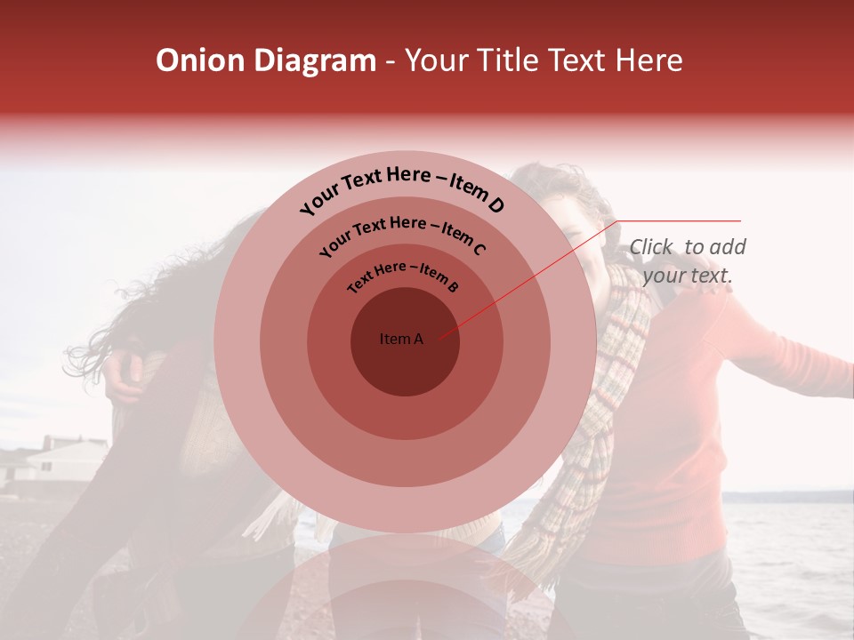 Family Sisterhood Beach PowerPoint Template