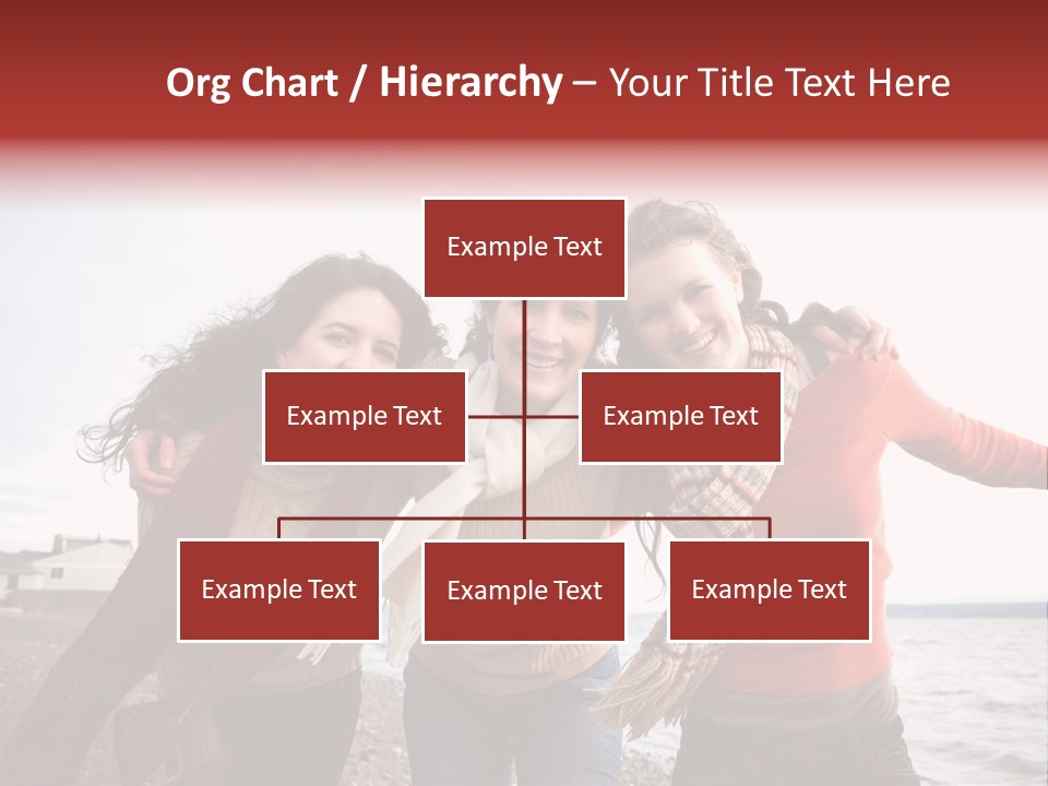 Family Sisterhood Beach PowerPoint Template