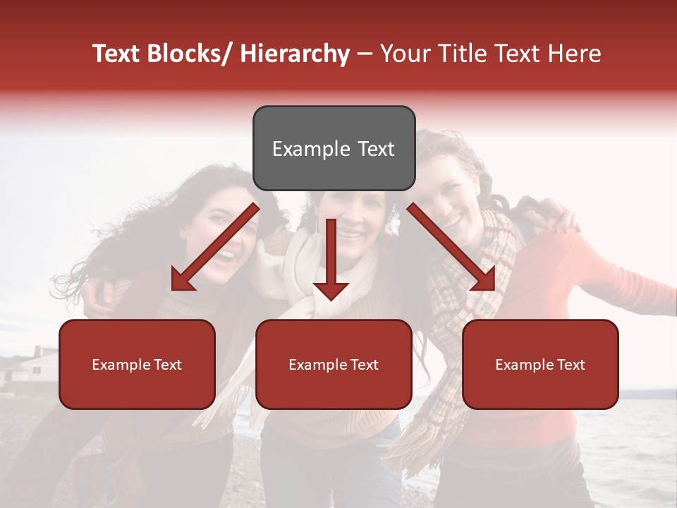 Family Sisterhood Beach PowerPoint Template