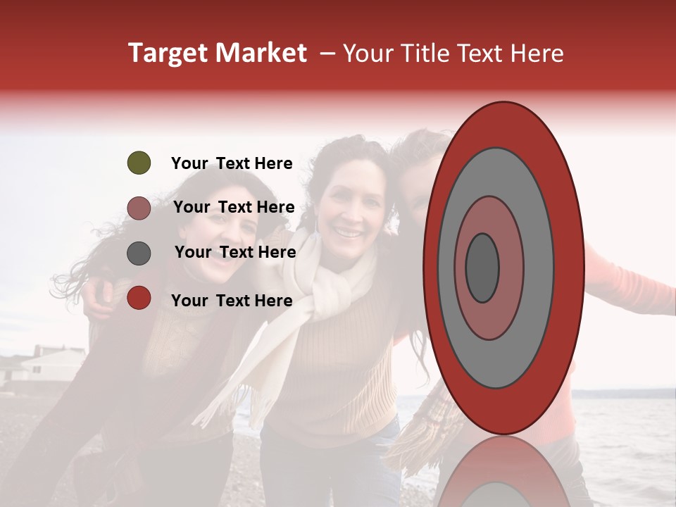 Family Sisterhood Beach PowerPoint Template