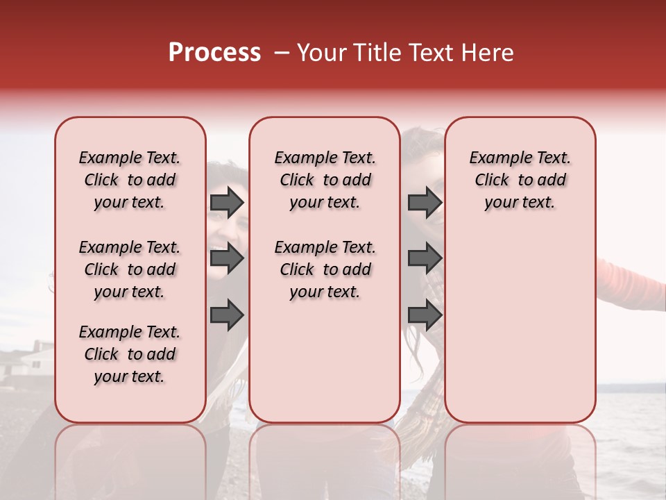 Family Sisterhood Beach PowerPoint Template