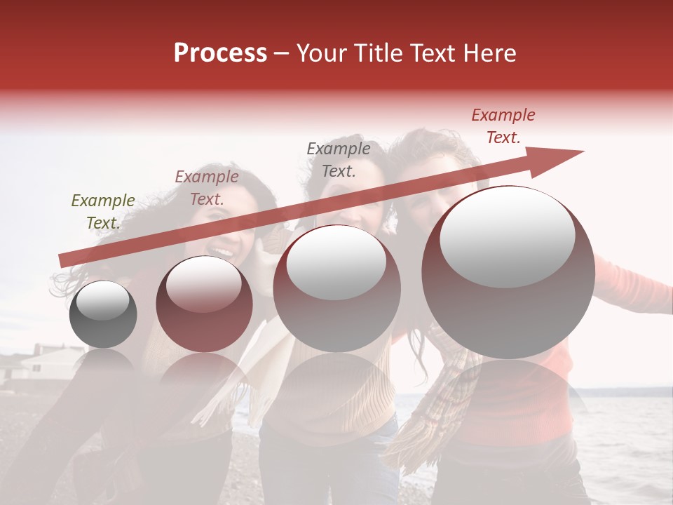 Family Sisterhood Beach PowerPoint Template