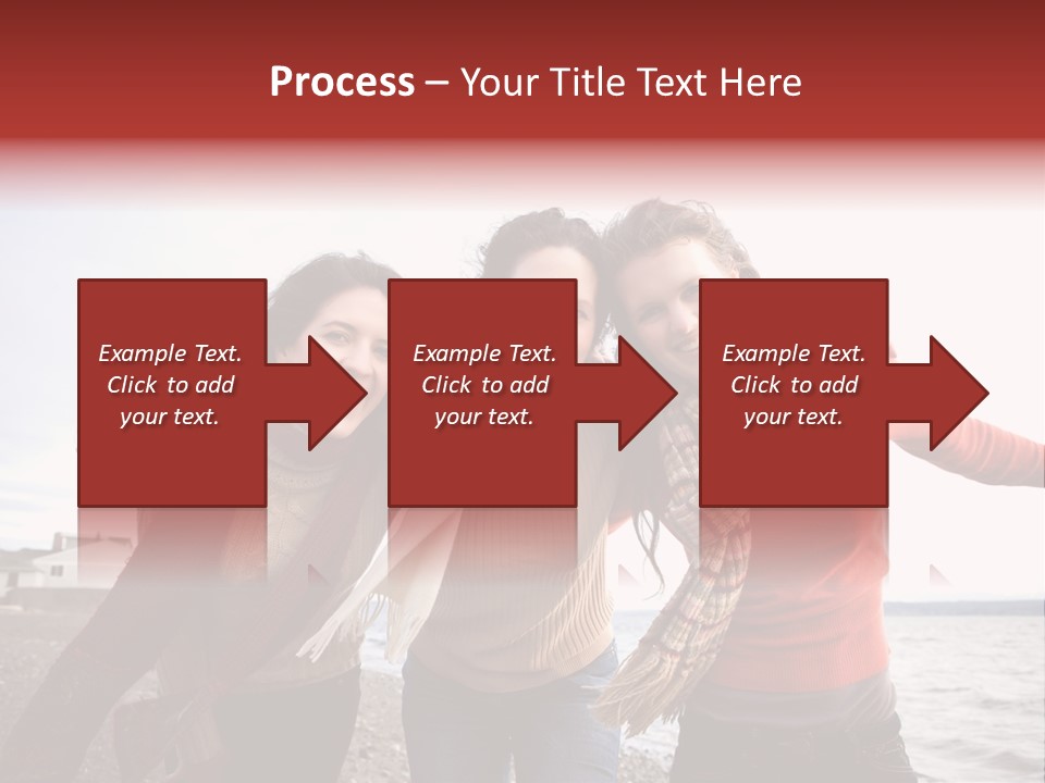 Family Sisterhood Beach PowerPoint Template