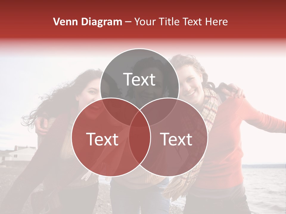 Family Sisterhood Beach PowerPoint Template