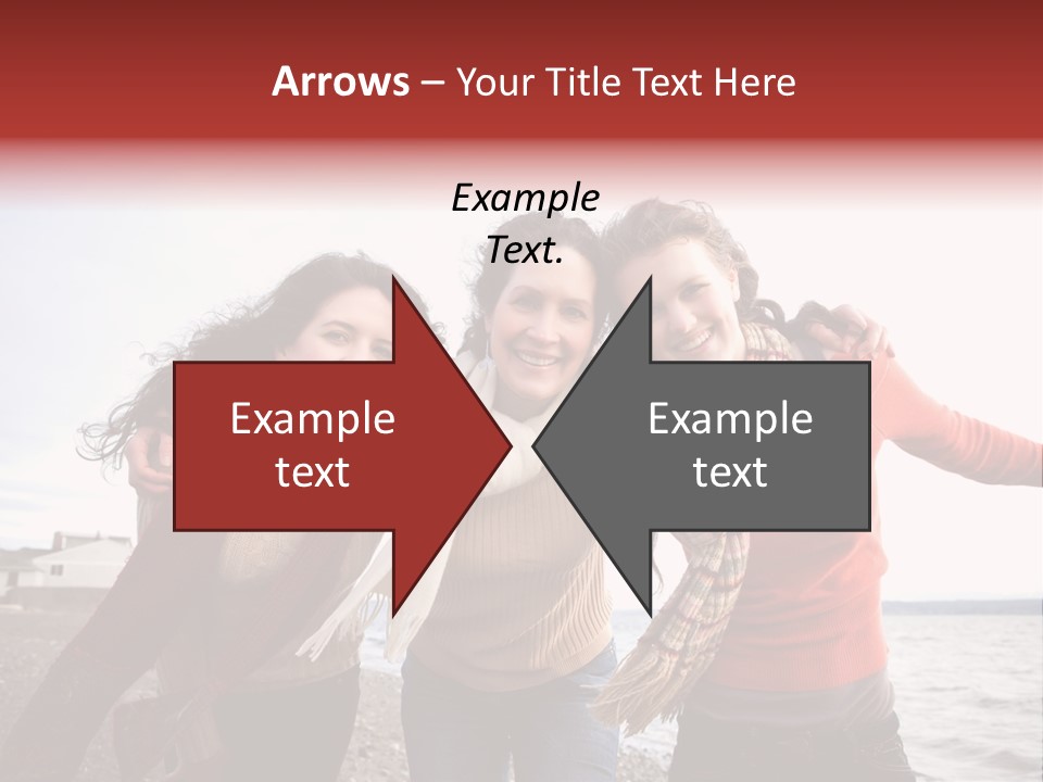 Family Sisterhood Beach PowerPoint Template