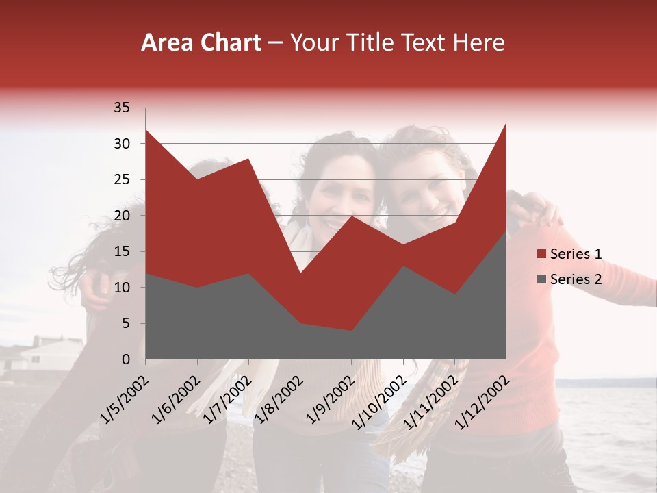 Family Sisterhood Beach PowerPoint Template