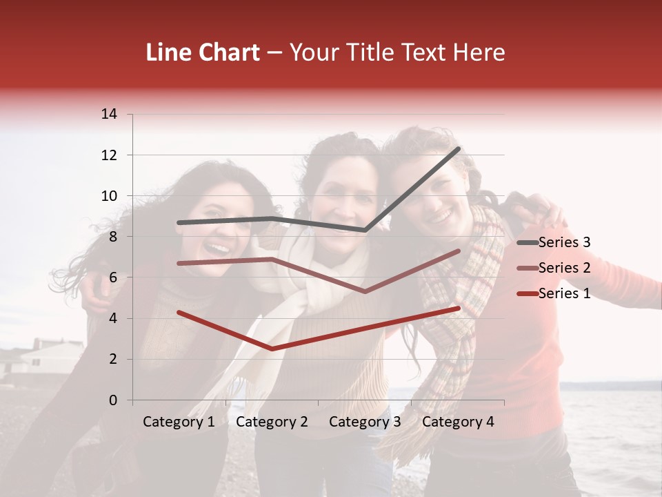 Family Sisterhood Beach PowerPoint Template