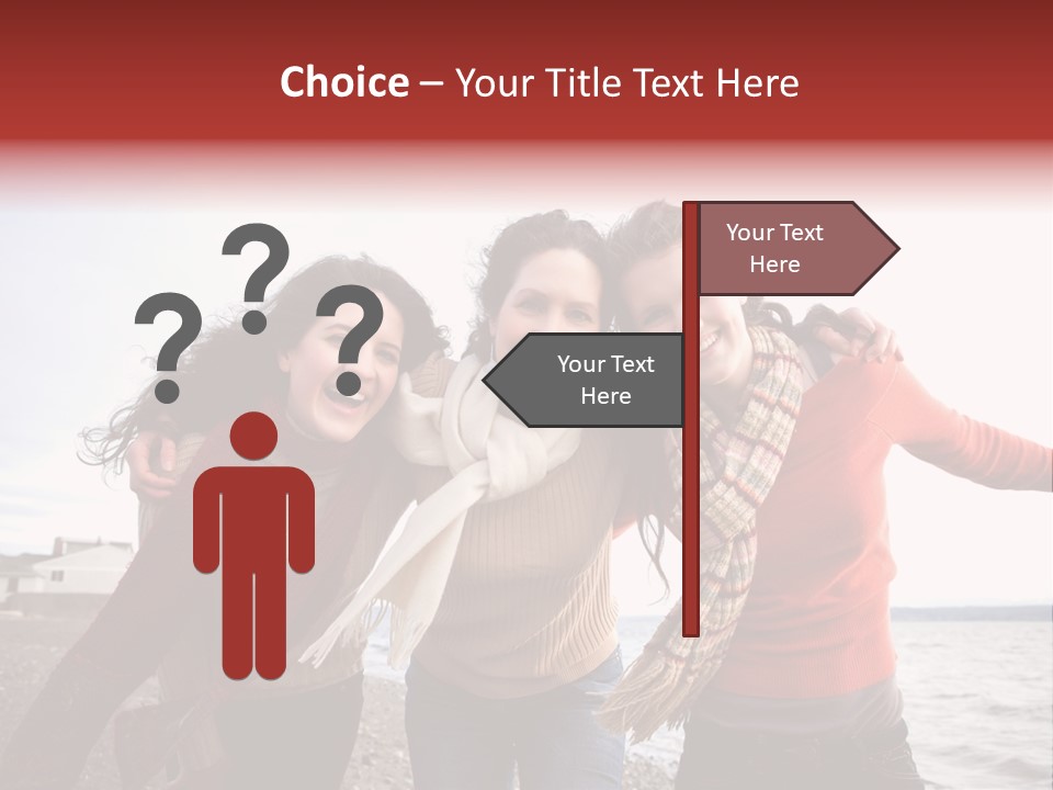 Family Sisterhood Beach PowerPoint Template