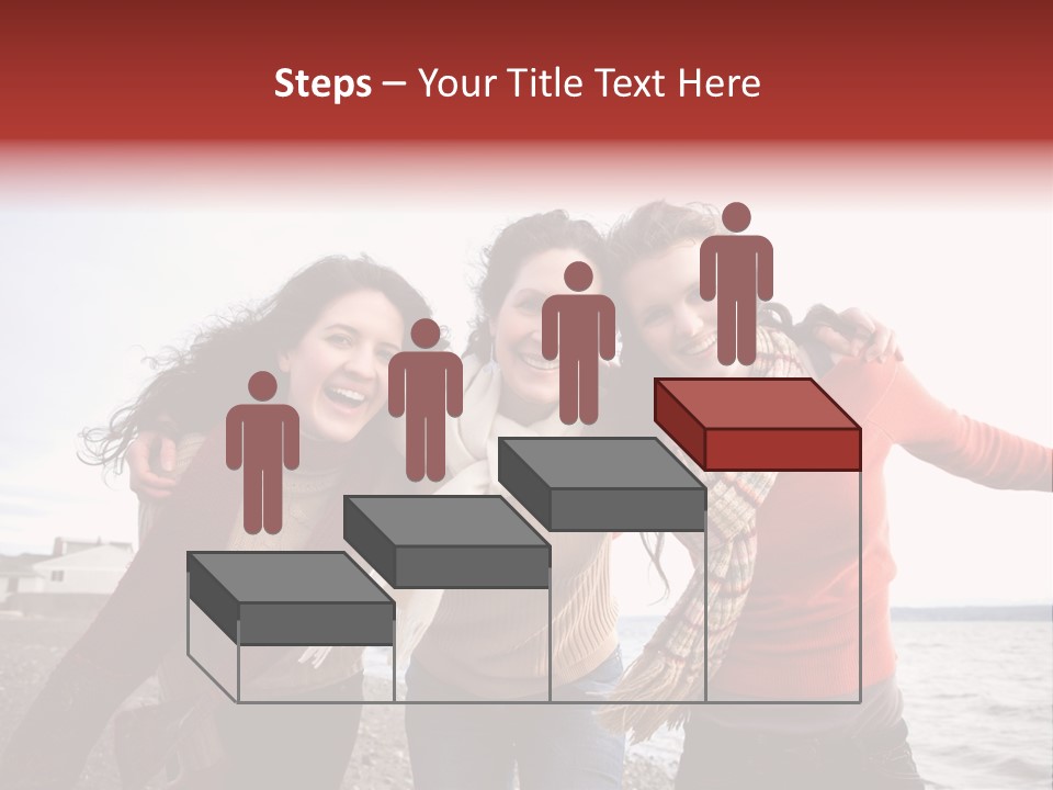 Family Sisterhood Beach PowerPoint Template