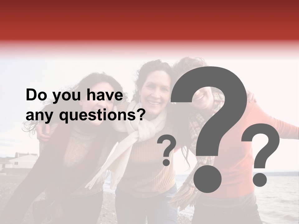 Family Sisterhood Beach PowerPoint Template