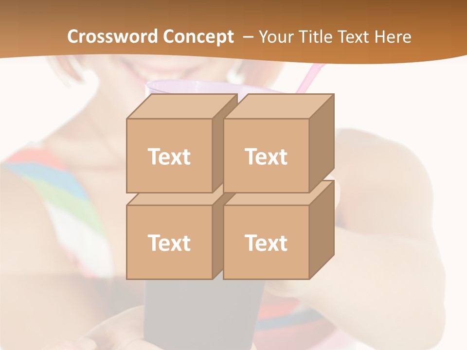 Caucasian White Isolated PowerPoint Template